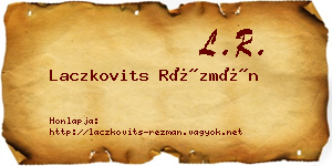 Laczkovits Rézmán névjegykártya